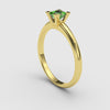 varitsa-jewellers - Solitaire Gold Engagement Ring with 0.35ct Princess Cut Emerald- 01SG04E